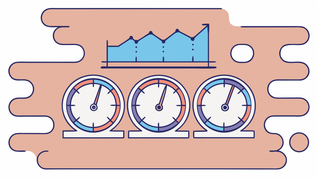 Abstrakte Visualisierung von ai-sichtbarkeit tracken mit lilafarbenen und blauen geometrischen Mustern, die KI-gestützte Such-Optimierungskonzepte darstellen