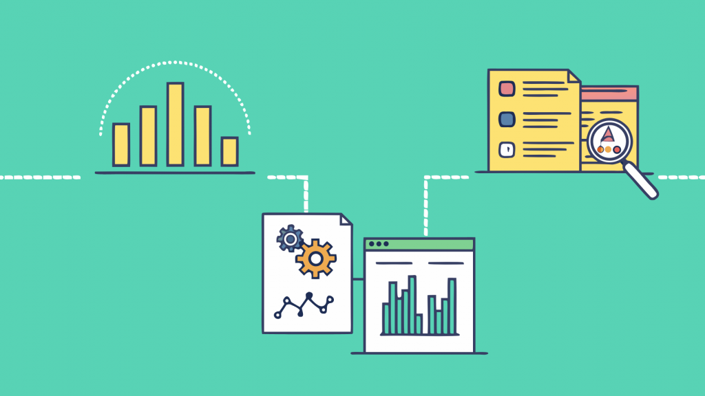 Abstrakte Visualisierung von das gaiseo 11-parameter framework mit lilafarbenen und blauen geometrischen Mustern, die KI-gestützte Such-Optimierungskonzepte darstellen