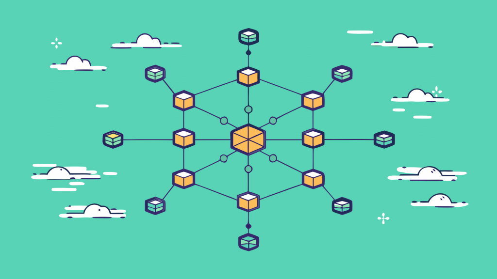 Abstrakte Visualisierung von schema markup für llm-optimierung mit lilafarbenen und blauen geometrischen Mustern, die KI-gestützte Such-Optimierungskonzepte darstellen